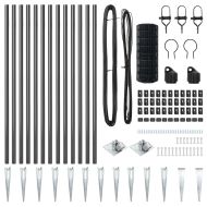 Оградa с колчета Сив 0.6 x 25 м Стомана