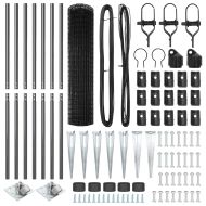 Оградa с колчета Сив 1.4 x 10 m Стомана