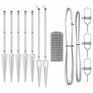 Оградa с колчета Сребрист 0.4 x 10 м Стомана