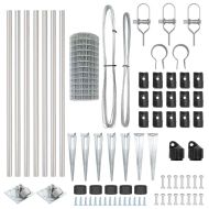 Оградa с колчета Сребрист 0.6 x 10 м Стомана