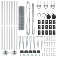 Оградa с колчета Сребрист 1.4 x 10 m Стомана