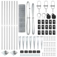 Оградa с колчета Сребрист 1.2 x 10 m Стомана