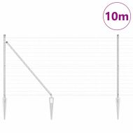 Оградa с колчета Сребрист 1.4 x 10 m Стомана