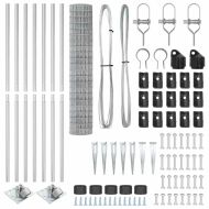 Оградa с колчета Сребрист 1.5 x 10 m Стомана