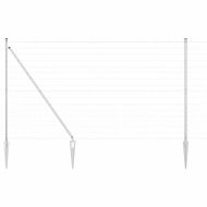 Оградa с колчета Сребрист 1.6 x 10 m Стомана