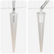 Оградa с колчета Сребрист 1.6 x 10 m Стомана