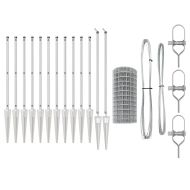 Оградa с колчета Сребрист 0.4 x 25 м Стомана