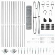 Ограда с пост Сребрист 1,2 x 25 m Стомана