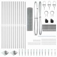 Оградa с колчета Сребрист 1.2 x 25 m Стомана