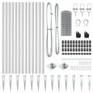 Оградa с колчета Сребрист 0.4 x 25 м Стомана