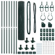 Оградa с колчета Зелен 1.4 x 10 m Стомана