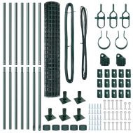 Оградa с колчета Зелен 1.6 x 10 m Стомана