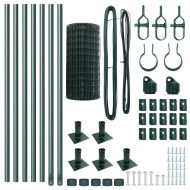 Оградa с колчета Зелен 0.4 x 10 м Стомана