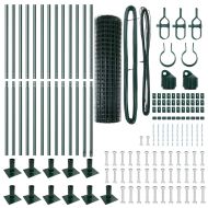 Оградa с колчета Зелен 0.8 x 25 m Стомана