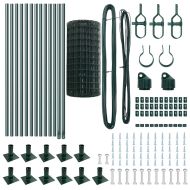 Оградa с колчета Зелен 0.6 x 25 м Стомана