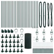 Оградa с колчета Зелен 0.6 x 50 м Стомана