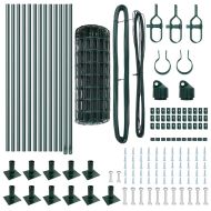 Ограда с пост Зелен 0,6 x 25 м Стомана и PVC