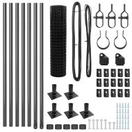 Оградa с колчета Сив 0.6 x 10 м Стомана
