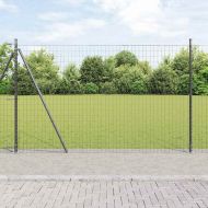 Оградa с колчета Сив 1.6 x 10 m Стомана