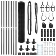 Оградa с колчета Сив 1.5 x 10 m Стомана