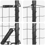 Ограда с пост Сив 0,4 x 25 м Стомана и PVC