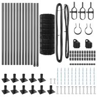 Оградa с колчета Сив 0.4 x 25 м Стомана