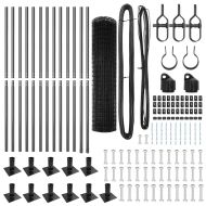 Оградa с колчета Сив 0.8 x 25 m Стомана