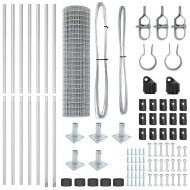 Оградa с колчета Сребрист 1.2 x 10 m Стомана