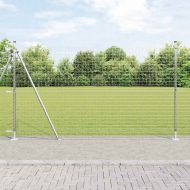 Оградa с колчета Сребрист 1.5 x 10 m Стомана