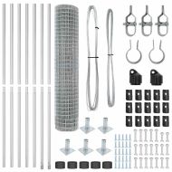 Оградa с колчета Сребрист 1.6 x 10 m Стомана