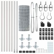 Оградa с колчета Сребрист 0.4 x 10 м Стомана