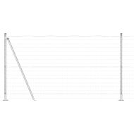 Оградa с колчета Сребрист 1.2 x 10 m Стомана