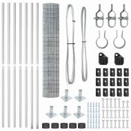 Оградa с колчета Сребрист 1.6 x 10 m Стомана