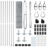 Оградa с колчета Сребрист 1 x 10 m Стомана