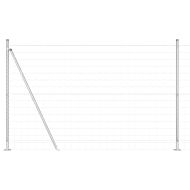 Оградa с колчета Сребрист 1.6 x 10 m Стомана