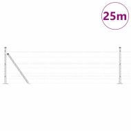 Ограда с пост Сребрист 0,6 x 25 м Стомана