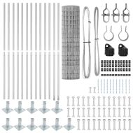 Оградa с колчета Сребрист 1.2 x 25 m Стомана