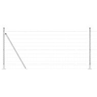 Оградa с колчета Сребрист 0.8 x 25 m Стомана