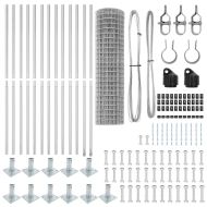 Оградa с колчета Сребрист 1.2 x 25 m Стомана