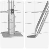 Оградa с колчета Сребрист 0.4 x 50 м Стомана