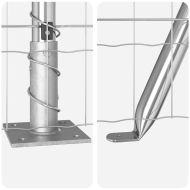 Оградa с колчета Сребрист 0.4 x 50 м Стомана