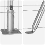 Оградa с колчета Сребрист 0.4 x 50 м Стомана