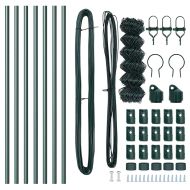 Оградна верига с колони Зелен 0.6 x 10 м Стомана