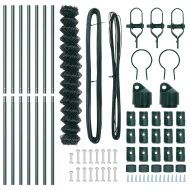 Оградна верига с колони Зелен 1.6 x 10 m Стомана