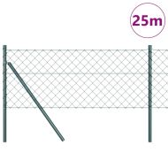 Оградна верига с колони Зелен 0.4 x 25 м Стомана