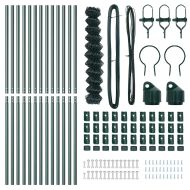 Оградна верига с колони Зелен 1.2 x 25 m Стомана