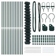 Оградна верига с колони Зелен 1.6 x 25 m Стомана
