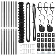 Оградна верига с колони Сив 1.6 x 10 m Стомана