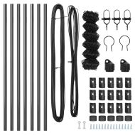 Оградна верига с колони Сив 0.6 x 10 м Стомана