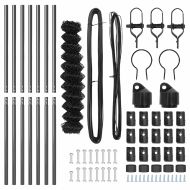 Оградна верига с колони Сив 1.2 x 10 m Стомана